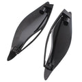 Pair of smoked ABS plastic windshield side wing extensions for Harley Davidson Glide motorcycles