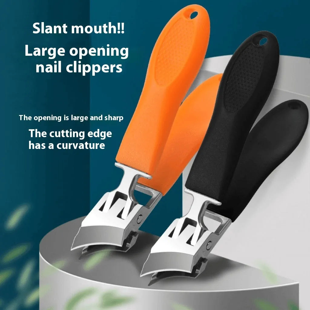 Portable anti-splash nail maintenance kit with multiple stainless steel tools in brown, white and green colours