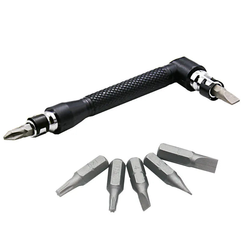 L-shaped double-headed socket wrench set with 20 screwdriver bits and socket wrenches made from 45 steel