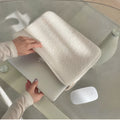 Black and white anti-seismic cotton clutch laptop bag for tablets, showing internal coin pocket.