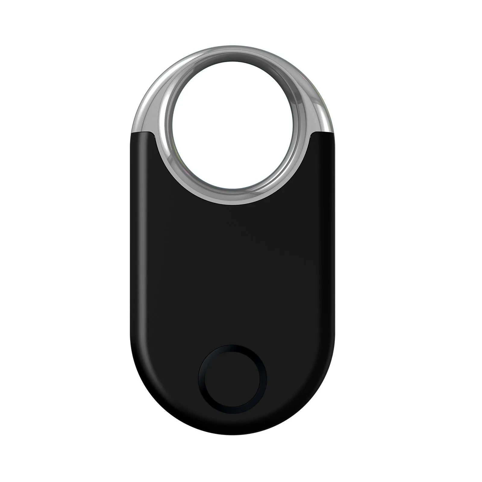 GPS anti-loss tracking device in black or white colour showing compact 55.1mm x 29.3mm x 6.6mm dimensions