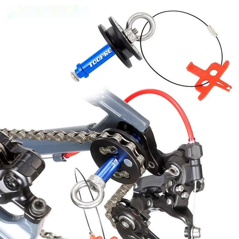 Aluminium bicycle chain holder tool for maintenance and washing procedures