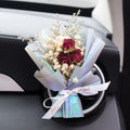 Handmade dried flower car vent perfume ornament in approximately 10cm size with fragrance insert