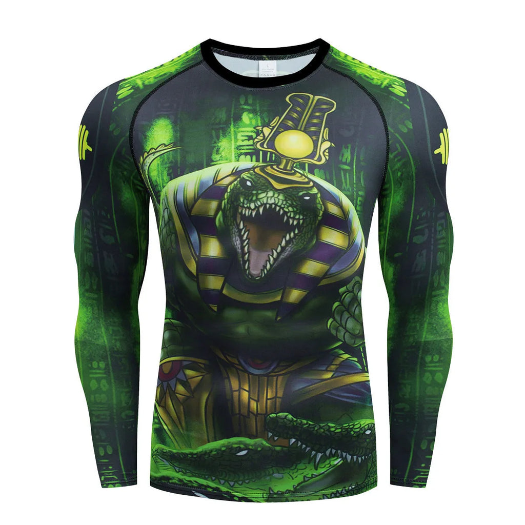 Men's slim-fit sports suit with printing pattern and stretch fabric for athletic activities