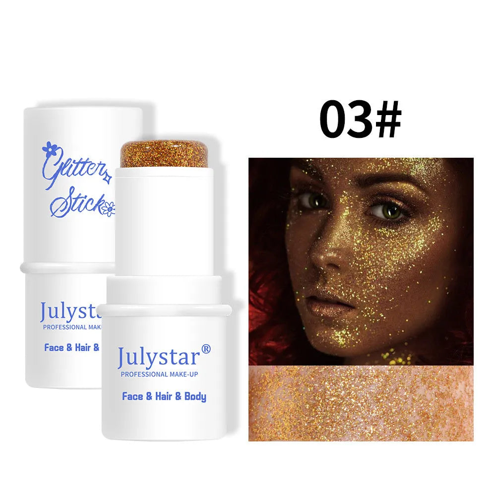 8-colour stage makeup face sequins eye shadow palette in pink tones with shimmer finish
