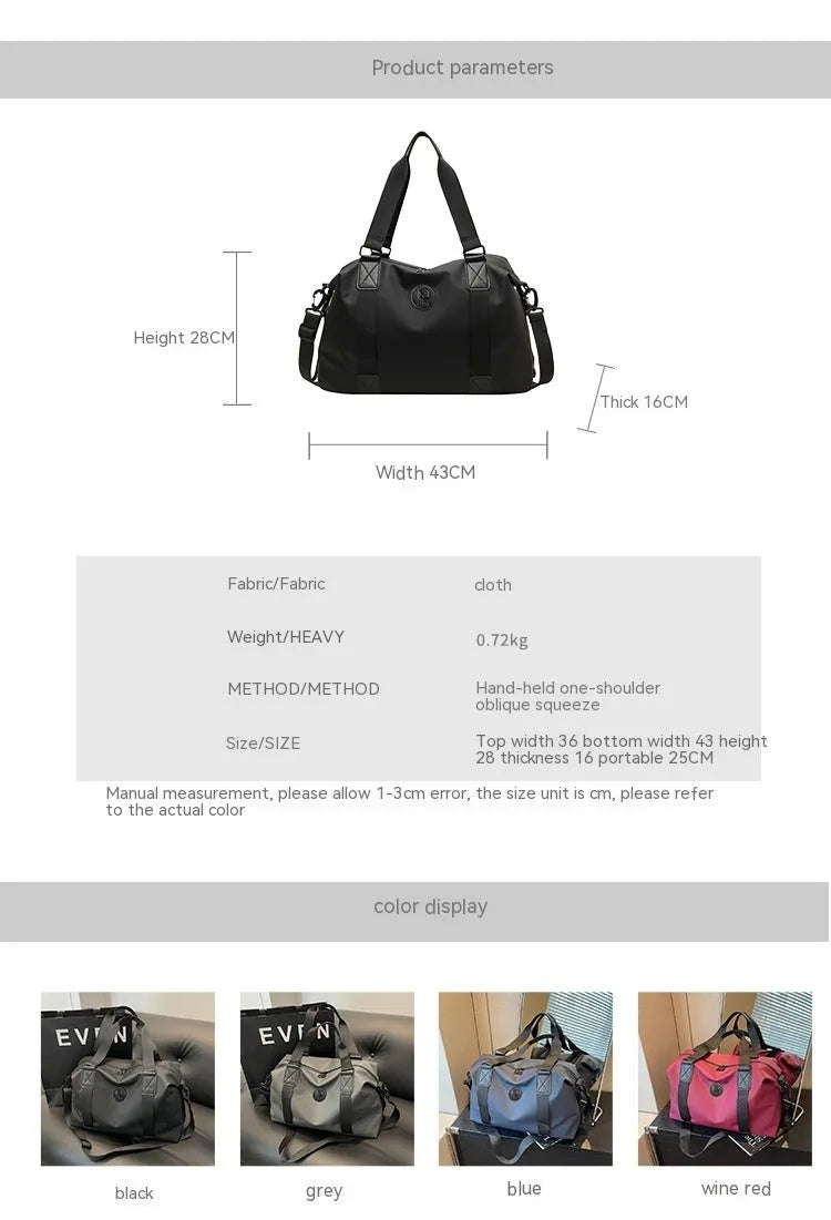 Large capacity waterproof travel backpack in Oxford cloth with spine protection