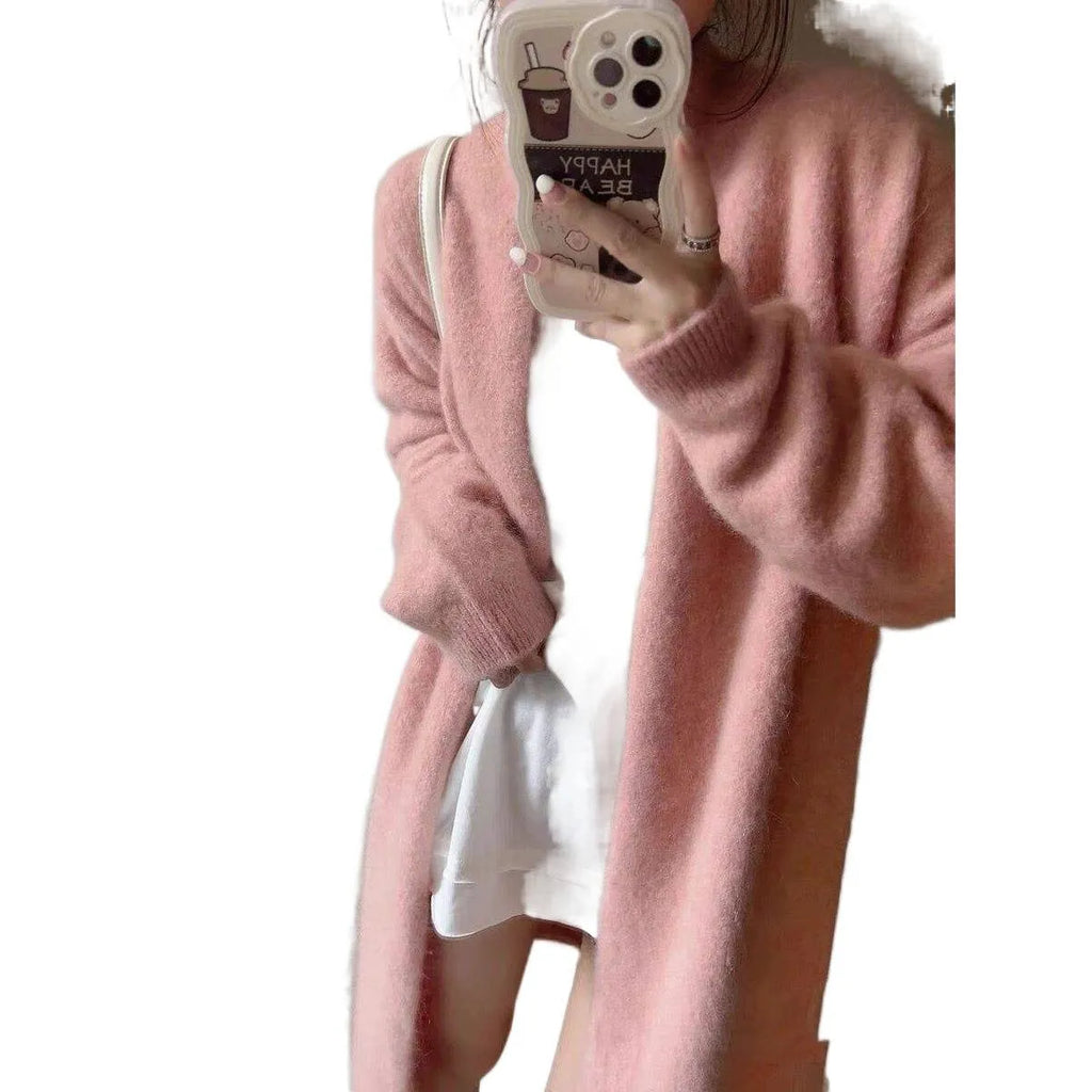 Women's Ice Silk sleeveless shoulder strap cardigan coat in beige, black, gray, khaki gray, and pink