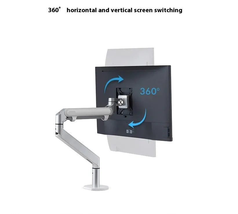 Aluminium hover notebook stand with adjustable arm bracket in silver or black colour