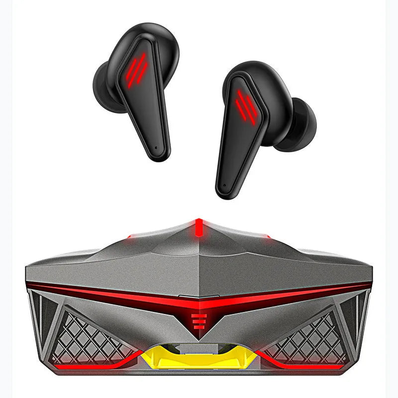 K98 Black TWS50 Bluetooth gaming earbuds with charging case