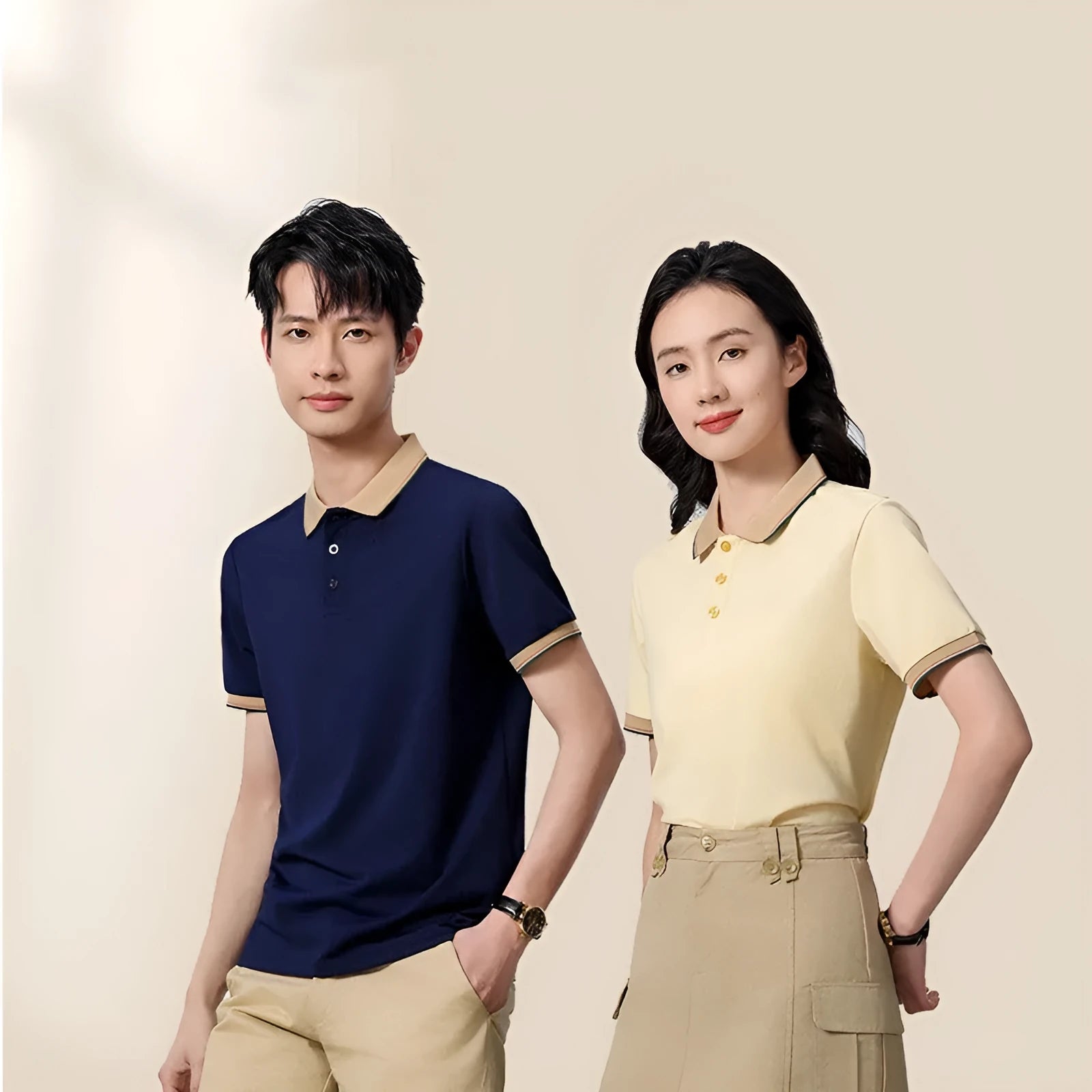 Catering ice silk overalls t-shirt short sleeve cotton mosaic print in burgundy brown collar