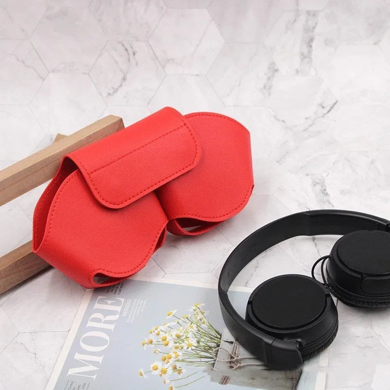 AirPods Max protective case in PU leather with sewn construction