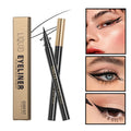 Black liquid eyeliner pen with felt-tip applicator for precise eye makeup application