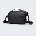 Large capacity black PU men's shoulder bag with urban simplicity style