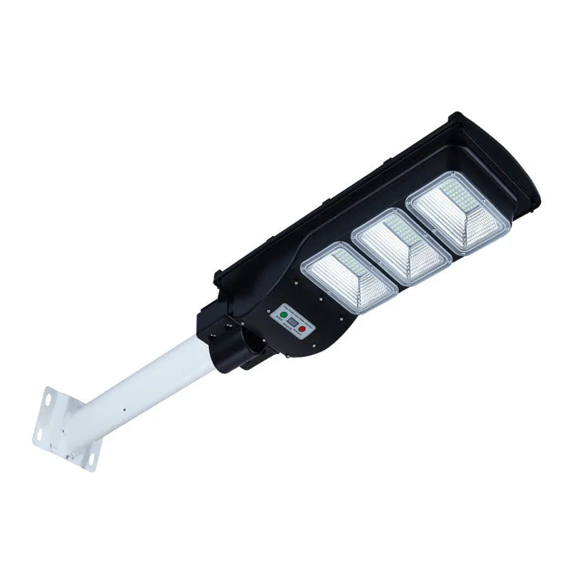 Integrated solar street light unit with LED illumination for outdoor household use