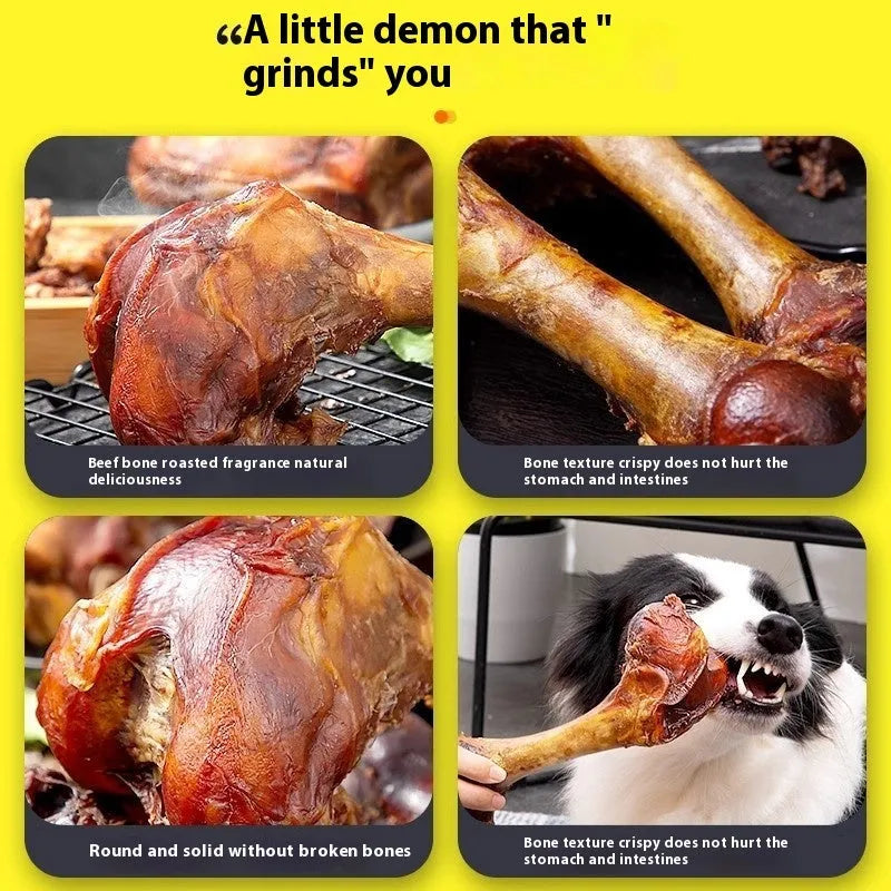 Roasted ox bone flavour molar rod chew for puppies in three sizes for teething and dental care