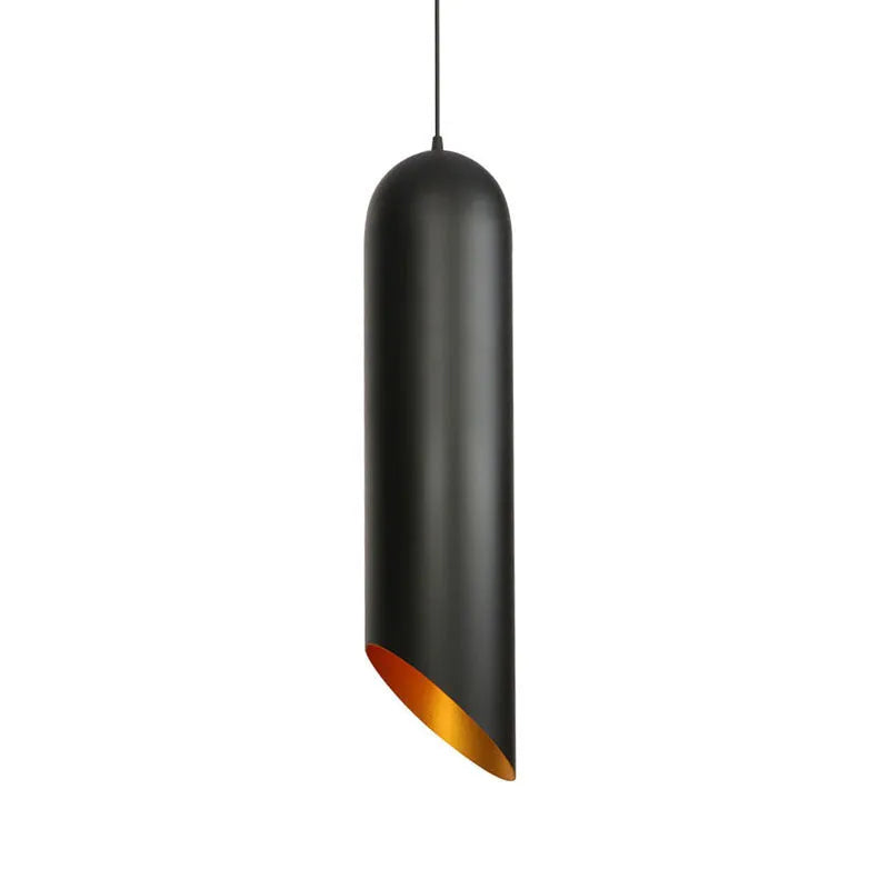 Retro iron art chandelier with matte black finish and exposed bulb design