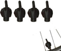 Eight latex tyre valve caps showing four black and four skin-coloured pieces for car tyre protection