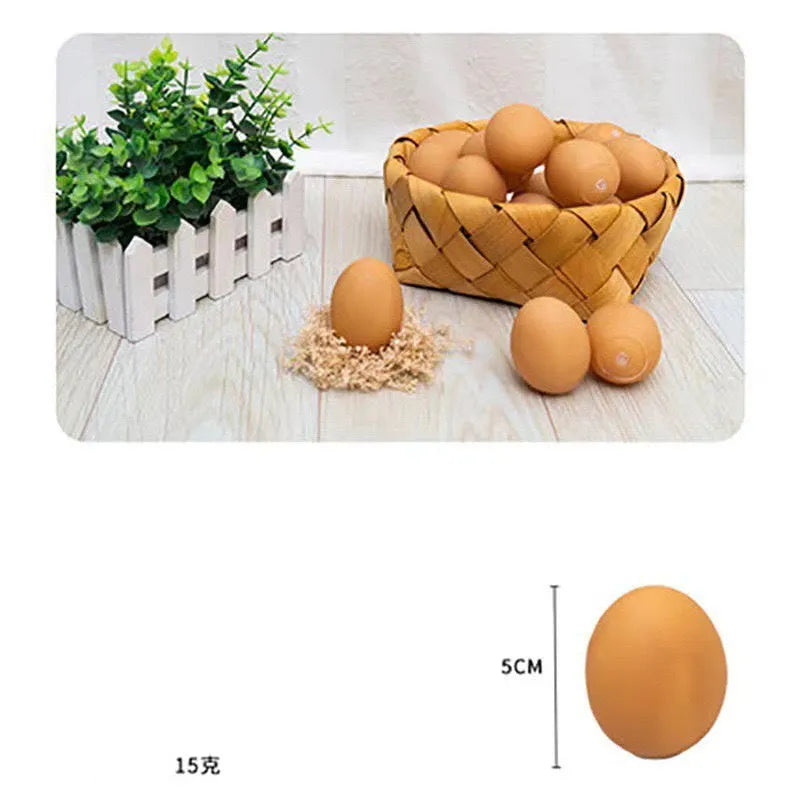 White plastic egg-shaped dog toy with textured surface for tooth cleaning and sound features
