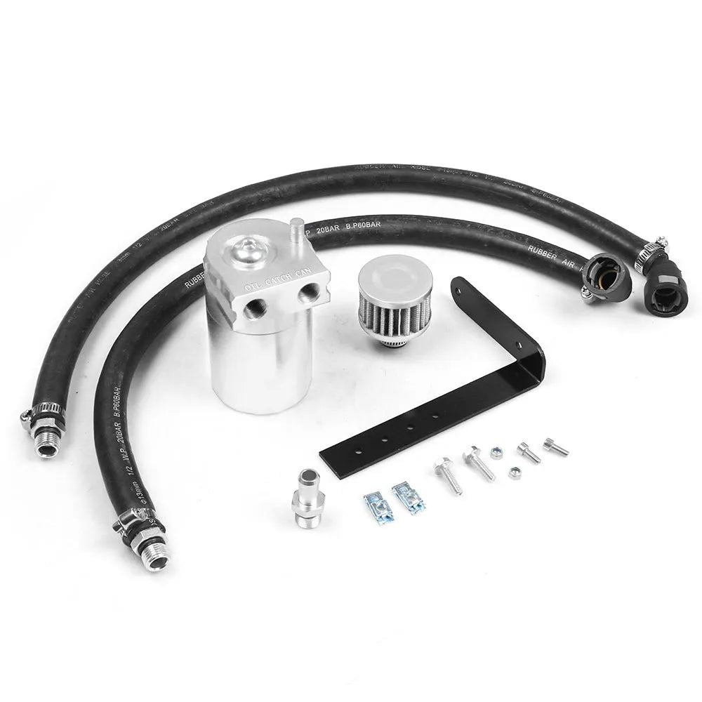 Aluminium alloy oil separator catch can for Ford Expedition in black, red, blue, silver options