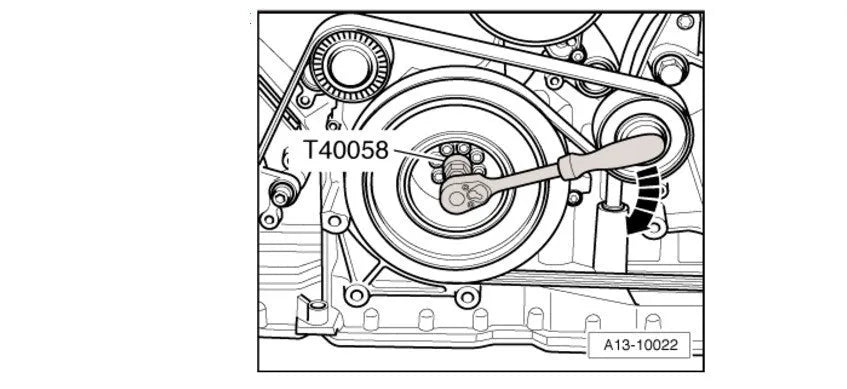 Aodi T40058 crankshaft rotating sleeve timing tool adapter for engine repair