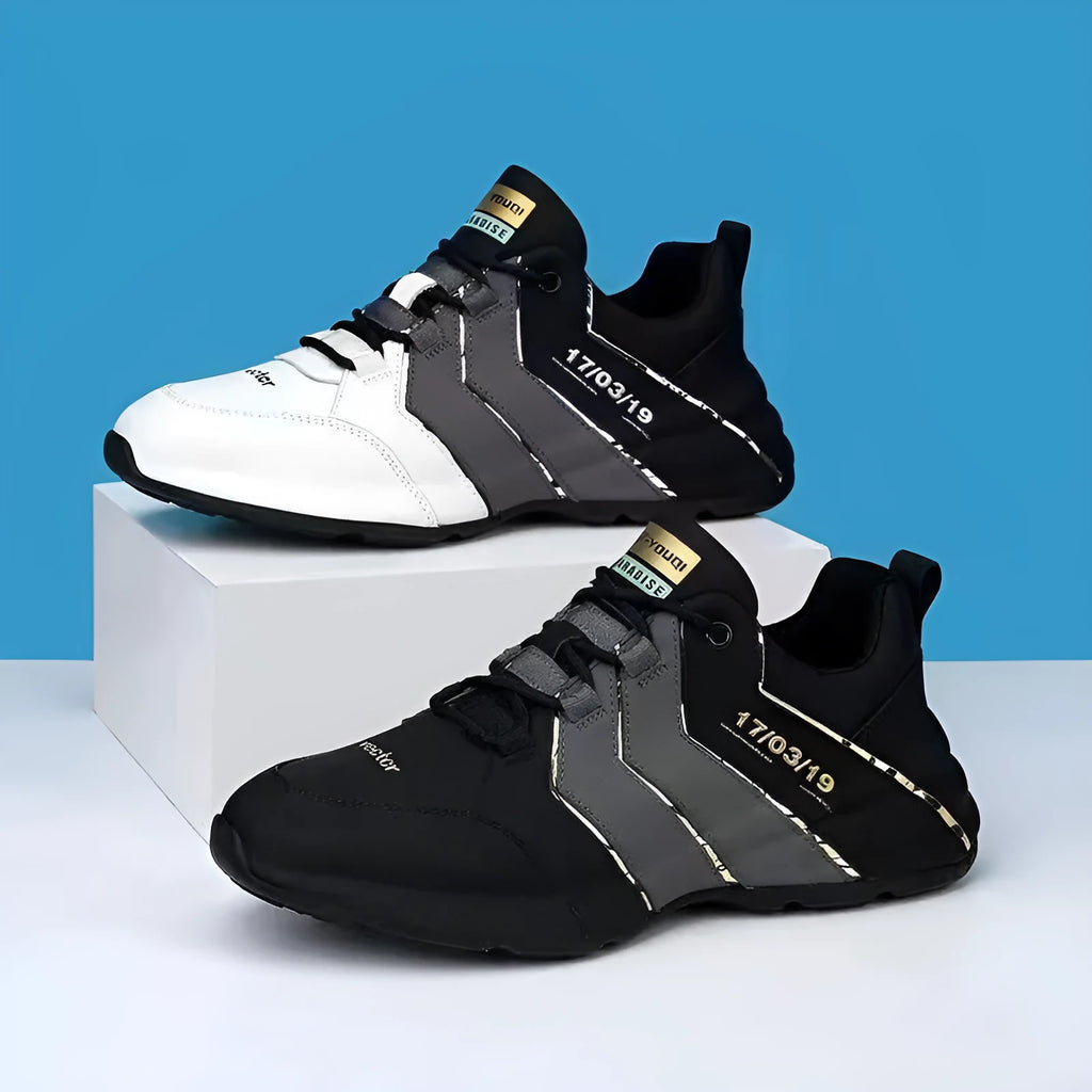 Casual low-top sneakers with mesh lining and plastic soles in various colours