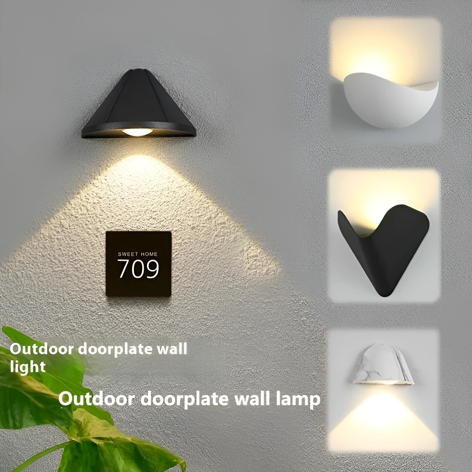 Black and white waterproof aluminium alloy LED courtyard lamp with bird's nest design