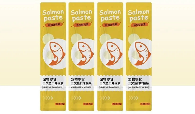 10-piece chicken catgrass flavour cat snack strips for kittens