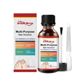 30ml nail care solution bottle with tea tree oil and botanical extracts alongside included nail file