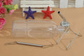 Transparent hanging water feeder bottle for small pets with stainless steel faucet, 180ml and 350ml capacities