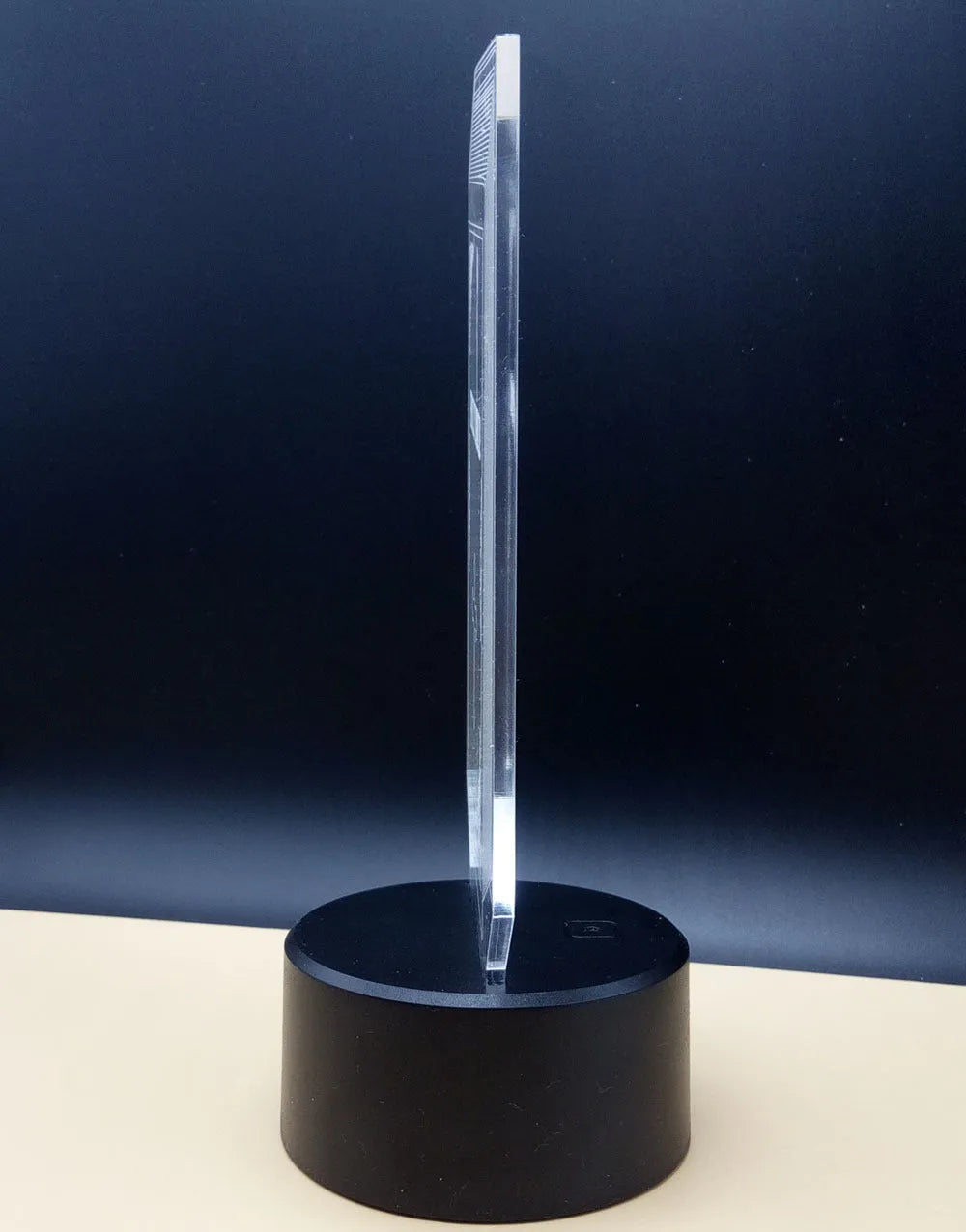 3D rose shaped LED night light with acrylic design and remote control showing multiple colour options
