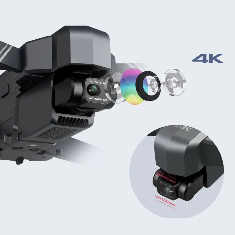 F11s PRO drone with 4K camera and two-axis gimbal in black, folded for storage