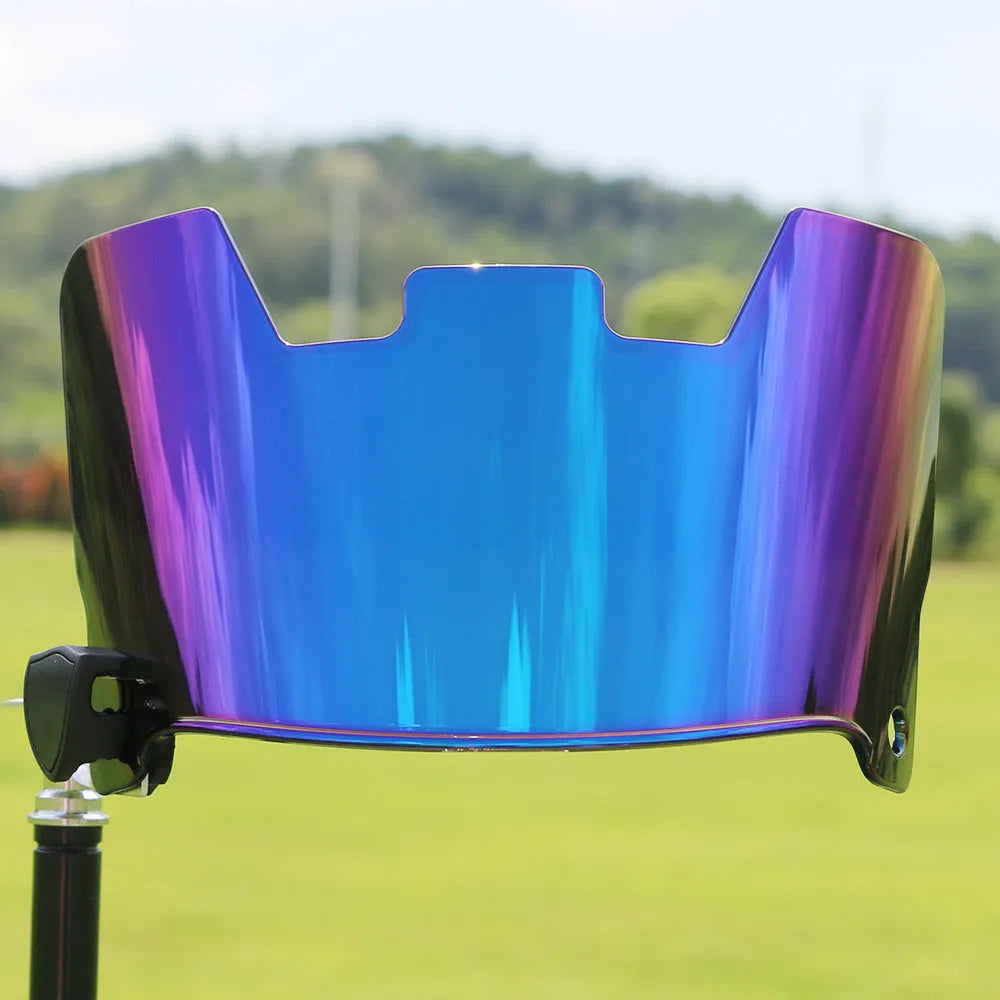 American style multicolor rugby helmet goggles showing tool-free attachment system