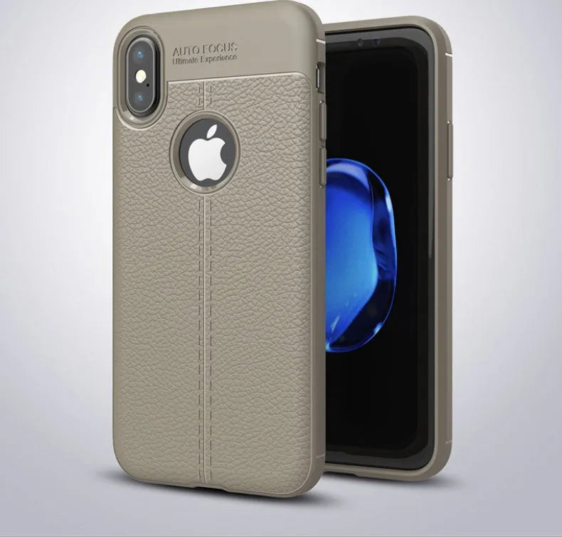 WeFor slim fitted phone case with PU leather back for OnePlus 6, 5, and 5T models.