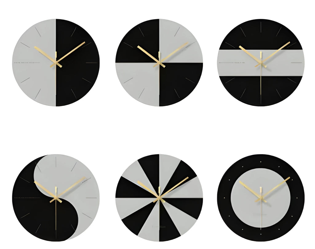 Minimalist transparent tempered glass wall clock, 29.5cm diameter, silent battery movement.