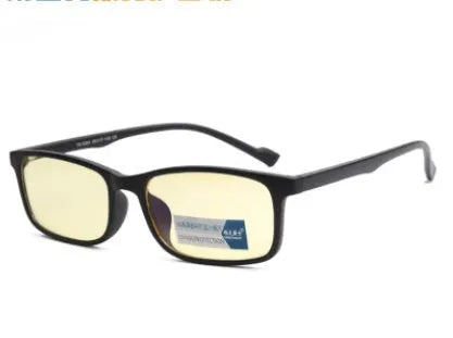 Unisex Blu-ray glasses with vintage plastic frame and reed-coloured PC lenses for UV400 protection