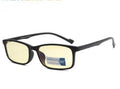 Unisex Blu-ray glasses with vintage plastic frame and reed-coloured PC lenses for UV400 protection
