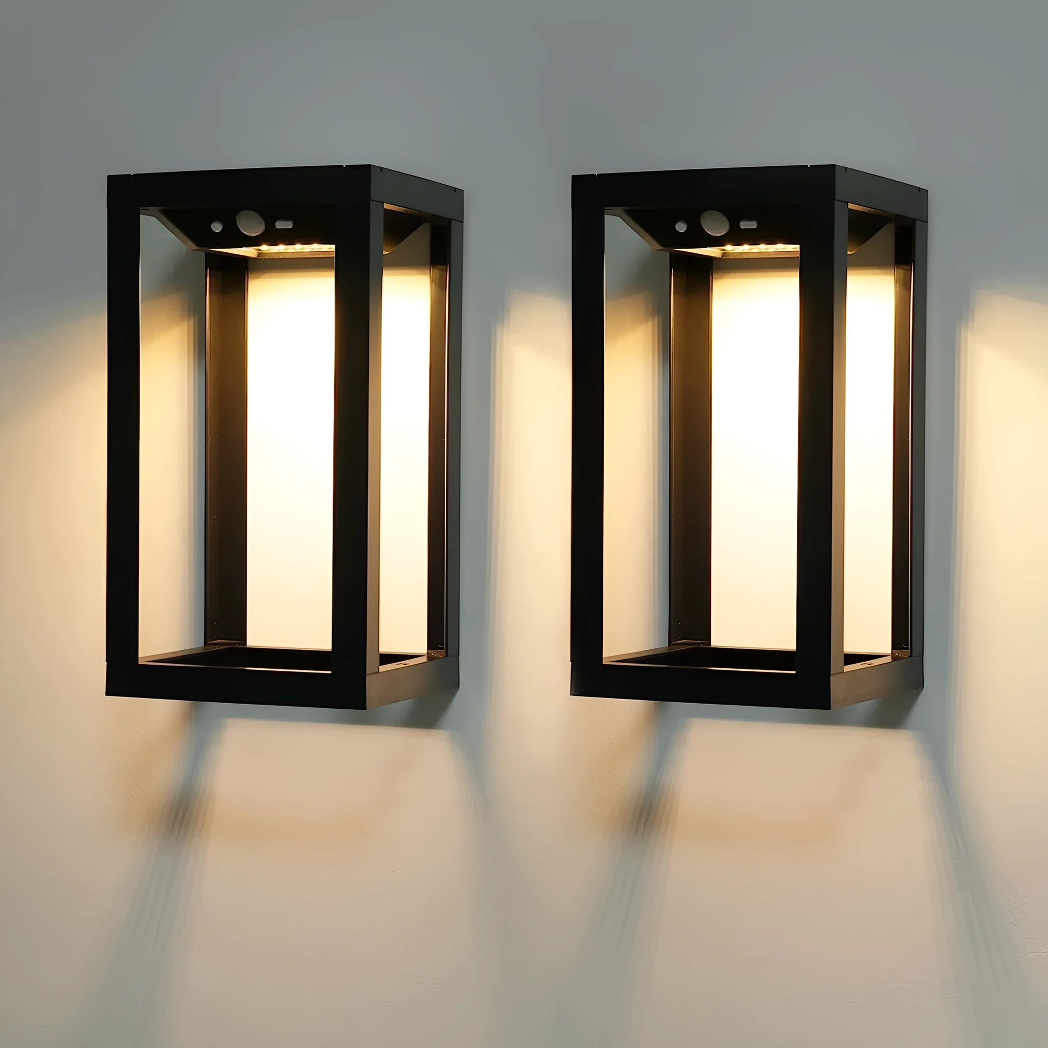 Modern Chinese outdoor wall lamp with solar panel for garden lighting