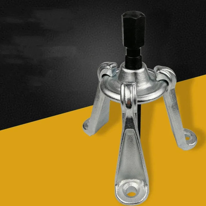 Chrome vanadium steel brake drum removal tool showing three hub puller styles for different vehicles