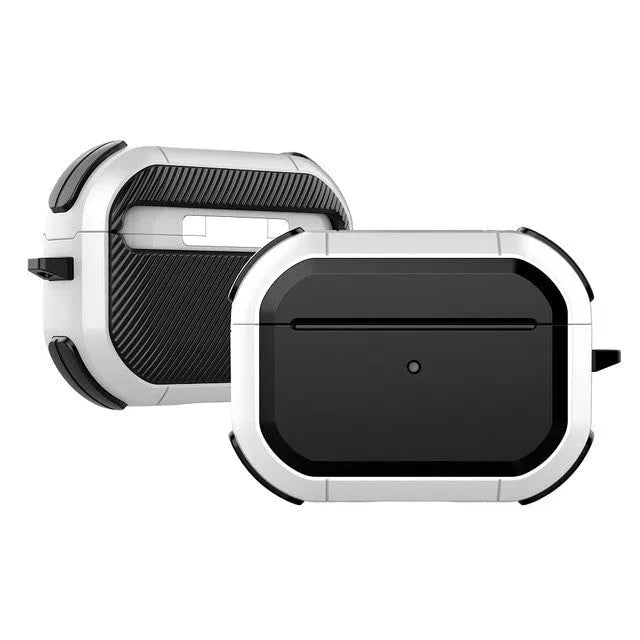 AirPods protective shell case in multiple colours showing TPU and PC construction with anti-drop design