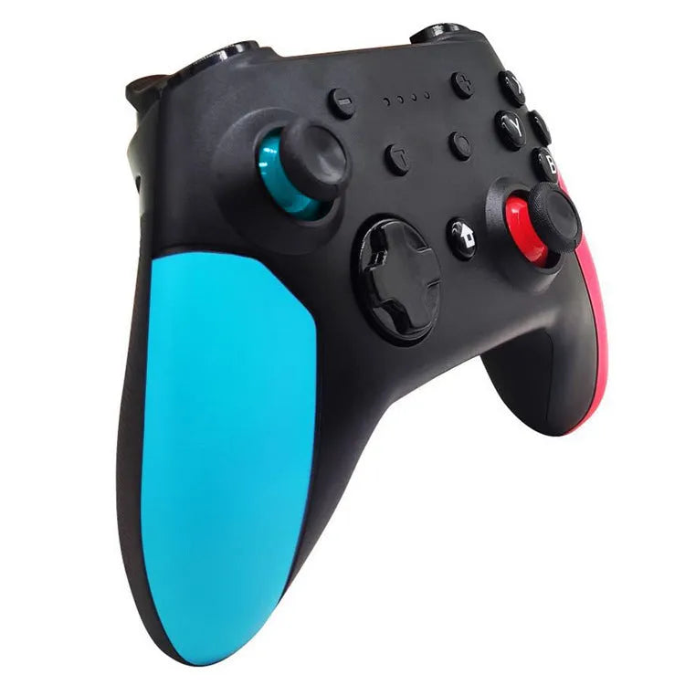 Bluetooth gamepad for Switch, PC and Android with two-tone blue and red colour options
