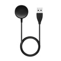 Black plastic USB watch charger with fast charging cable, 34mm length