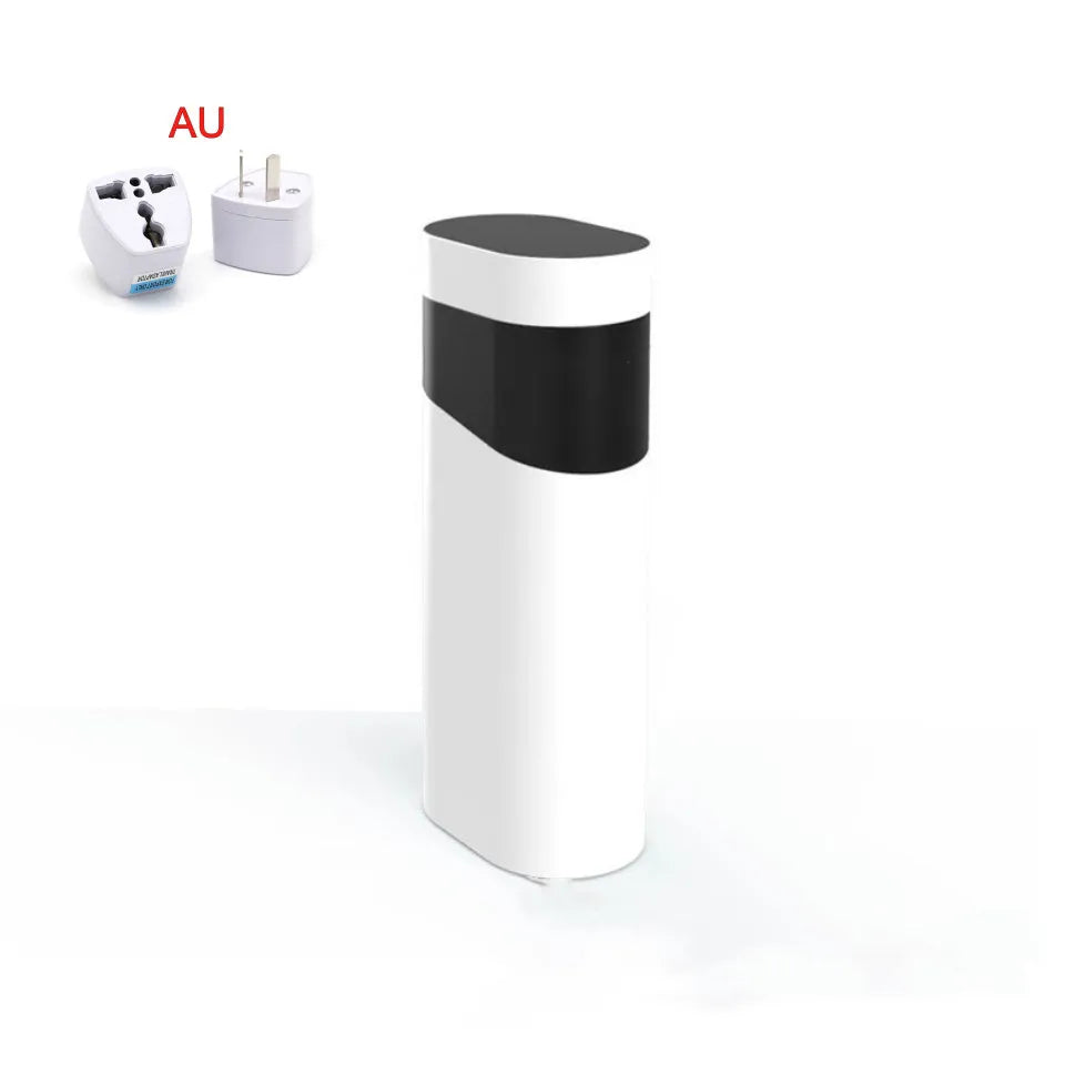 Black or green desktop instant hot water dispenser with temperature control and compact tank.