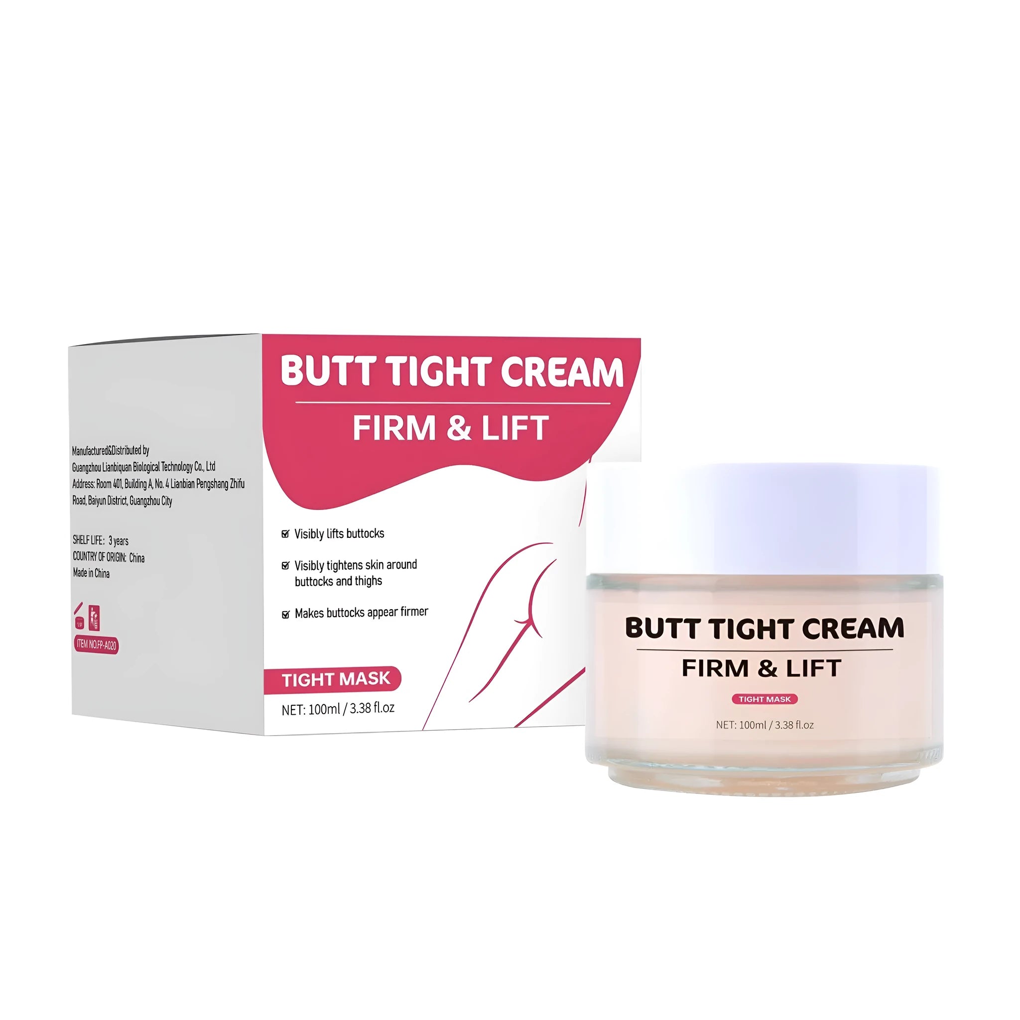 100ml jar of hip tightening firming and nourishing cream