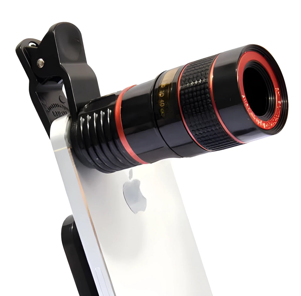 20x cell phone telescope lens in black with roof-type anti-sidelight design