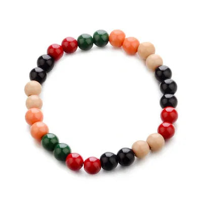 Natural stone beaded bracelet with lava stone beads for essential oils, ethnic style design
