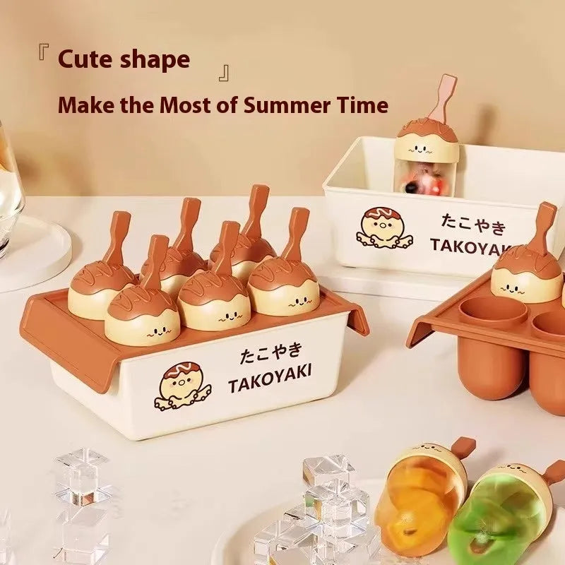 Plastic octopus balls ice cream mould for homemade dessert spheres