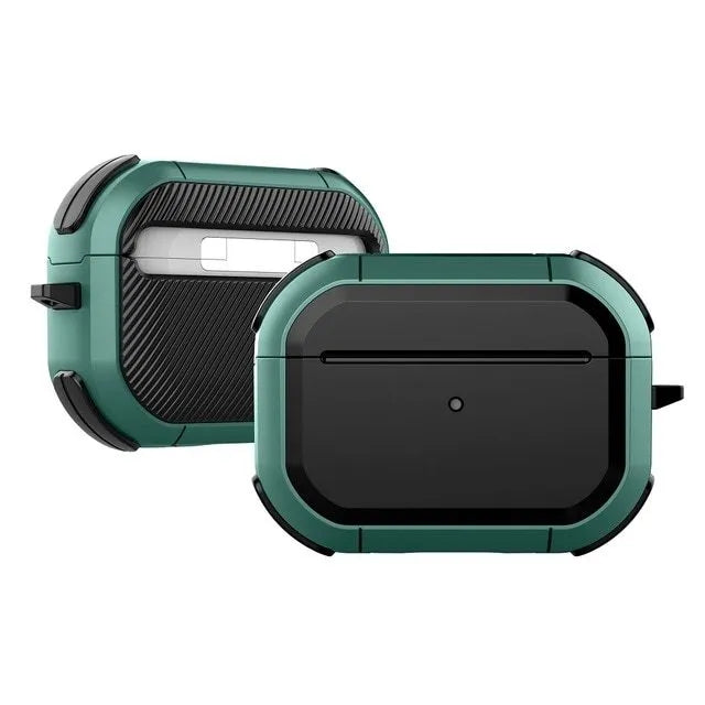 AirPods protective shell case in multiple colours showing TPU and PC construction with anti-drop design