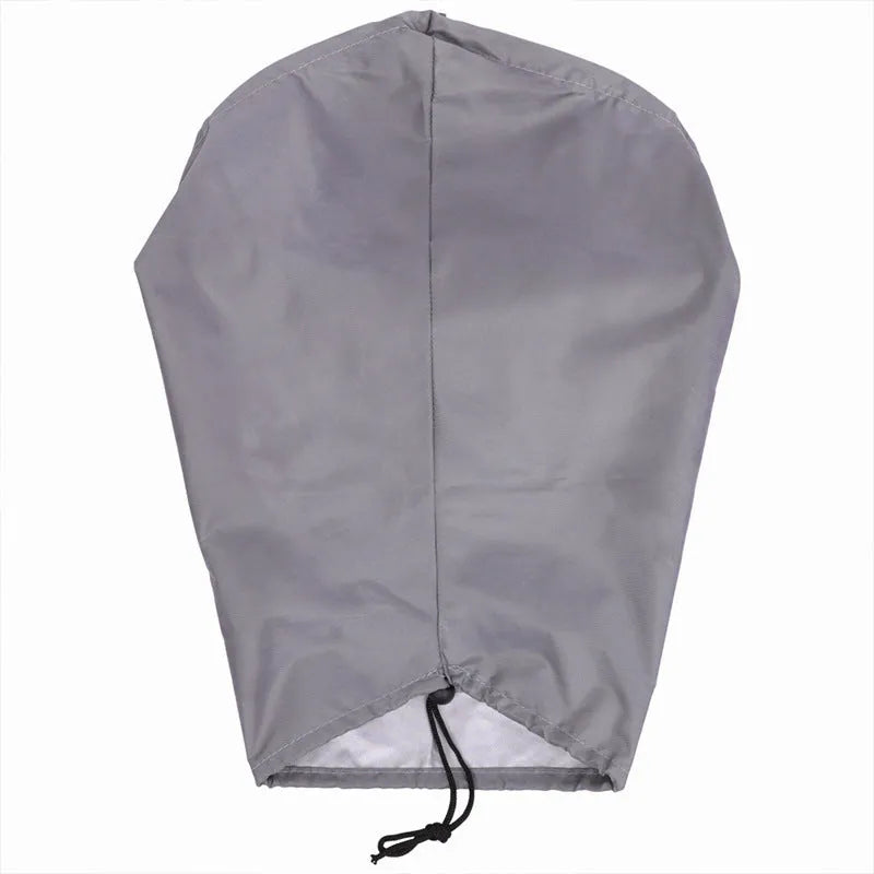 Grey waterproof drawstring cover for electric vehicle charging port protection