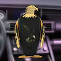 Wireless charging car phone holder with Eagle design and suction cup mount