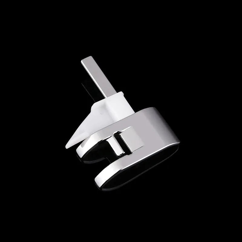 Regular Presser Foot For Household Sewing Machine - Adjustable Snap-On Seam Guide With Red Line Alignment - Low Shank Fit For Topstitching Quilting - Fixed Gauge 9.6gram Lightweight Presser Foot Accessory